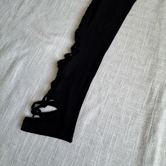 Current Mood Black Legging Side Cutouts Dollskill SZ M NEW - Picture 7 of 14